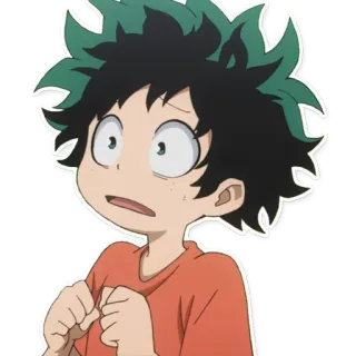 😦 Izuku Midoriya My Hero Academia anime, character, boy, my hero academia, izuku midoriya, deku telegram sticker