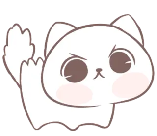 😠 gato, dedo do meio, rude, ofensivo, fofo, animal, gesto, desenho animado telegram sticker