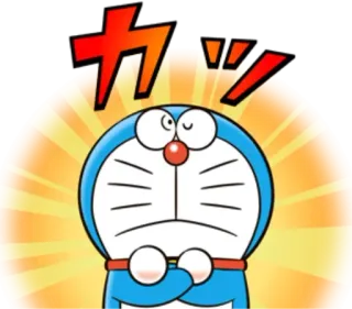 🤔 Doraemon Anime, Katze, Roboter, geschockt, Manga telegram sticker