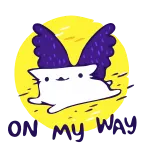 😜 MY BONGOS gato, gato alado, bongôs, música, animal, fofo telegram sticker