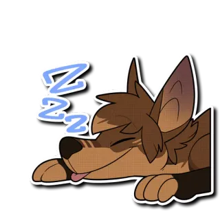 💤 ZZZ сон, спит, zz, zzz, мультик, животное telegram sticker