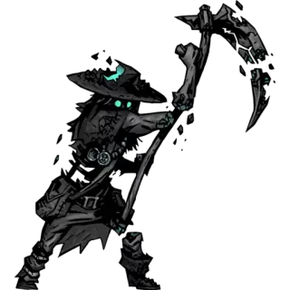 👨‍🌾 Darkest Dungeon Darkest Dungeon, Игровой персонаж, Видеоигра, Фэнтези, Хоррор, Коса telegram sticker