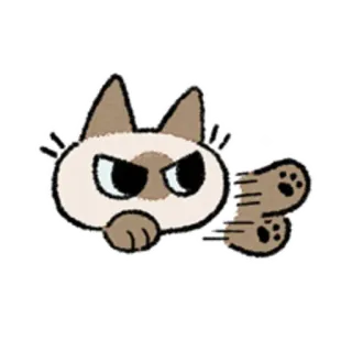 😺 gato, animal, zangado, desenho animado telegram sticker