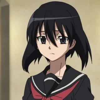 😕 Sayo Akame ga Kill! Anime, Postać, Sayo, czarne włosy telegram sticker