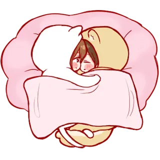 💞 かわいい, キュート, ハグ, アニメ, 漫画 whatsapp sticker
