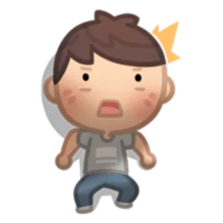 😨 Cartoon, Verrast, Personage, Emotie, Schok telegram sticker