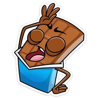 🙈 chocolat, nourriture, dessert, bonbon, drôle, personnage, dessin animé telegram sticker
