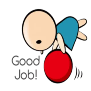 😁 Good Job! 잘했어요, 축하해요, 축하, 성취 telegram sticker