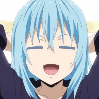 😓 Rimuru Tempest That Time I Got Reincarnated as a Slime Аниме, Слизь, Милый, Счастливый, Исекай telegram sticker