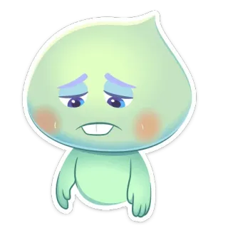 ▫️ triste, émotion, personnage, dessin animé, illustration telegram sticker