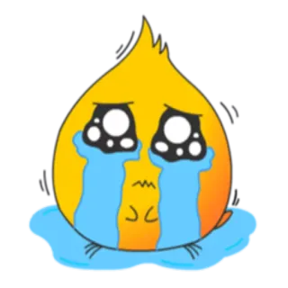 😭 эмодзи, грустный, плачущий, слезы, эмоциональный, желтый, мультфильм telegram sticker