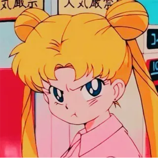 😡 Sailor Moon Anime, Manga, Dibujos animados, Chica, Enojada, Sailor Moon telegram sticker
