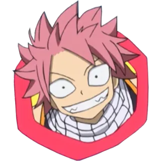😈 Natsu Dragneel Fairy Tail Anime, Mangá, Fairy Tail, Natsu Dragneel, Adesivo, Desenho animado telegram sticker