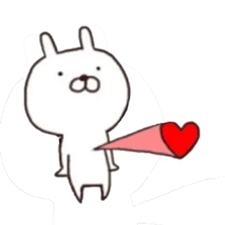 ❤ rabbit, heart, cute, love, cartoon, animal telegram sticker