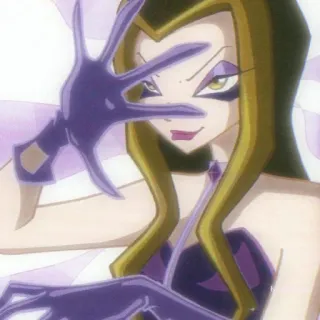 🤩 Mirtra Winx Club Мультфильм, Злодей, Магия, Ведьма, Персонаж, Зло, Фанатское творчество telegram sticker