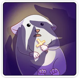 😨 hamster, cartoon, tiere, süß telegram sticker
