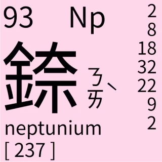 🇹🇼 Np neptunium [237] Wissenschaft, Chemie, Element, Neptunium, Periodensystem telegram sticker
