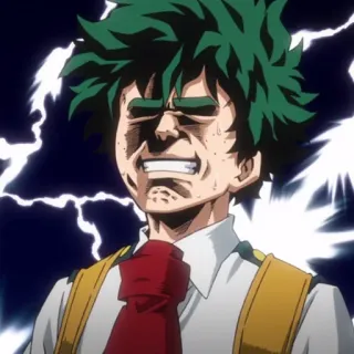 🥦 Izuku Midoriya My Hero Academia anime, manga, character, superhero, determination, my hero academia, izuku midoriya telegram sticker