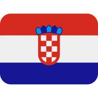🇭🇷 bandera, Croacia, país, Europa, bandera nacional telegram sticker