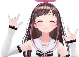 🤘 Kizuna AI Anime, Youtuber virtual, Kizuna Ai, Vtuber, Fofo, Desenho animado whatsapp sticker