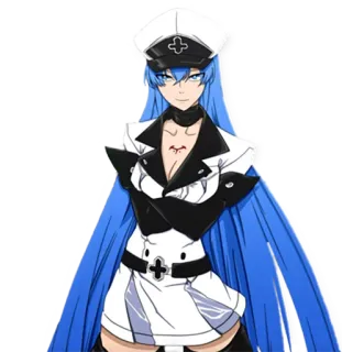 😏 Esdeath Akame ga Kill! Anime, Algemeen, Vrouwelijk, Officier, Schurk telegram sticker