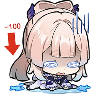 😰 Sangonomiya Kokomi Genshin Impact -100 anime, Kokomi, Genshin Impact, jogo, decepção, triste, deprimido telegram sticker