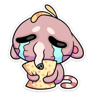😭 cartoon, crying, sad, tears, emotional, sticker whatsapp sticker