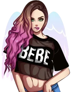 😏 BEBE mujer, chica, bebé, moda, estilo telegram sticker