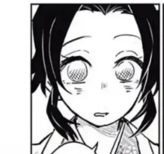 🦋 Shinobu Kocho Demon Slayer Шинобу Кочо, Клинок, рассекающий демонов, Аниме, Манга, Персонаж, Черно-белое, Мультфильм whatsapp sticker