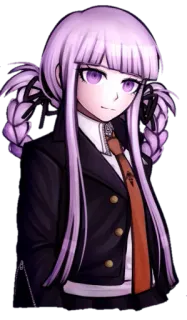 👱‍♀ Kyoko Kirigiri Danganronpa animé, cheveux violets, Danganronpa, personnage, Kyoko Kirigiri telegram sticker