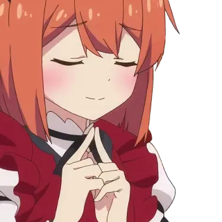 🥰 аниме, девушка, милая, манга, улыбается telegram sticker