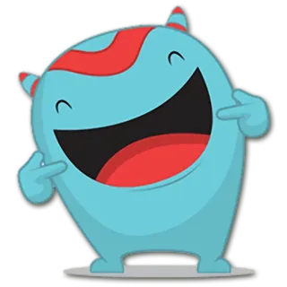 😀 만화, 괴물, 웃는, 재미있는, 귀여운, 캐릭터, 행복한 telegram sticker