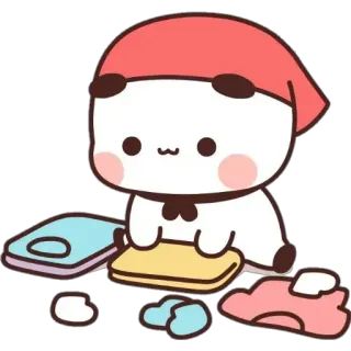 🍯 น่ารัก, แพนด้า, การ์ตูน, คาวาอิ, สติกเกอร์ telegram sticker