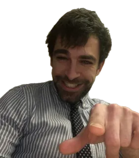 👮‍♂️ man, pointing, business, serious, tie, portrait telegram sticker
