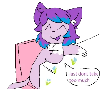 😃 just dont take too much アニメ, 猫, 可愛い, 面白い, ほっこり telegram sticker