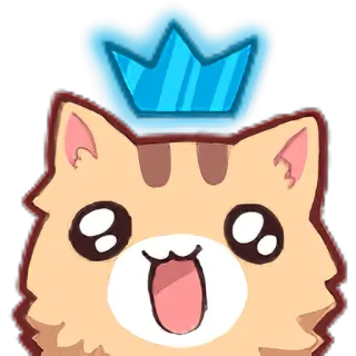 👑 кот, корона, милый, животное, каваий telegram sticker