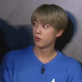 🐟 Jin persona, kpop, ritratto, uomo, cantante, celebrità telegram sticker