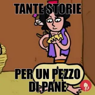 😅 Aladdin TANTE STORIE PER UN PEZZO DI PANE Aladdin, Pane, Cartoni animati, Parodia telegram sticker