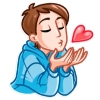 😘 Cartoon, Liebe, Herz, Kuss telegram sticker