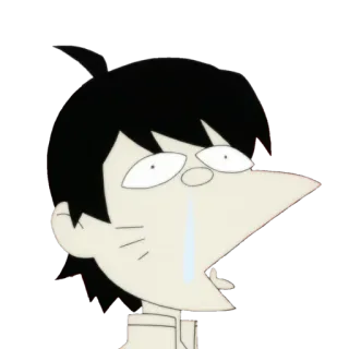 🍙 desenho animado, triste, chorando, emoção, personagem, angustiado telegram sticker