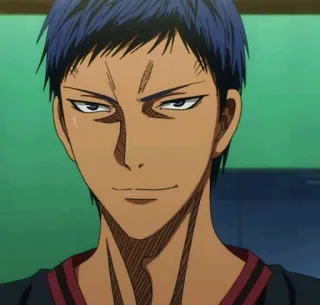 🙂 Aomine Daiki Kuroko's Basketball Anime, Kuroko no Basket, Aomine Daiki, Manga, Basket telegram sticker