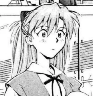 😯 Asuka Langley Soryu Neon Genesis Evangelion anime, manga, evangelion, asuka, character telegram sticker