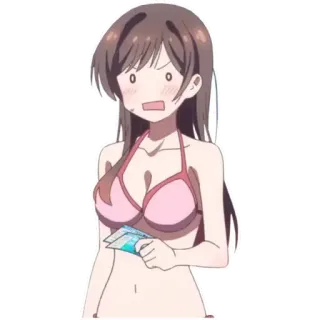 👼 Anime, Chica, Traje de baño, Mizuhara Chizuru telegram sticker