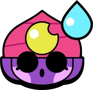 😅 brawl stars, emotivo, sticker, gioco, personaggio, sorpreso whatsapp sticker