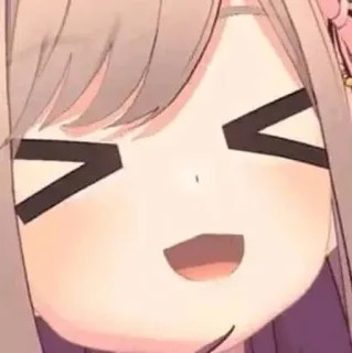 😆 süß, Anime, kawaii, Vtuber, Cartoon, Chibi, fröhlich telegram sticker