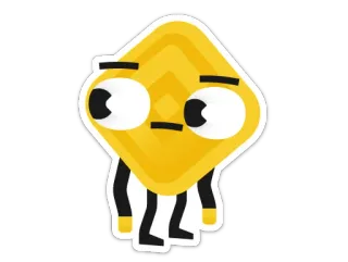 🙄 emoji, yellow, character, cartoon, funny, eyes telegram sticker