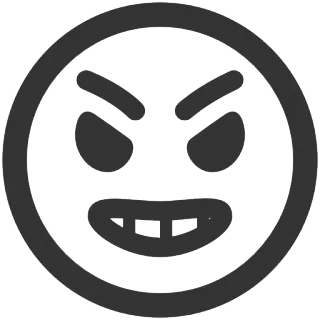😡 angry emoji, mean face, aggression, annoyance, emoticon, bad mood, upset telegram sticker