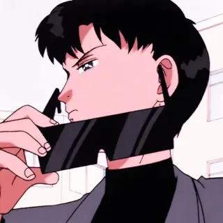 😒 anime, character, sunglasses, portrait, illustration telegram sticker