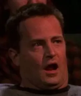 😱 Chandler Bing Friends chandler, bing, friends, matthew perry, tv show, sitcom, funny face telegram sticker