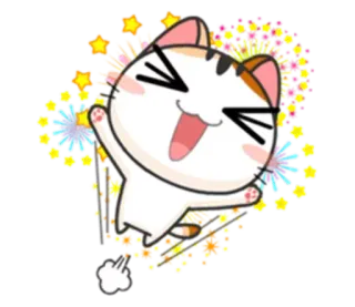 😺 Katze, niedlich, Tier, Cartoon, fröhlich, Feier telegram sticker